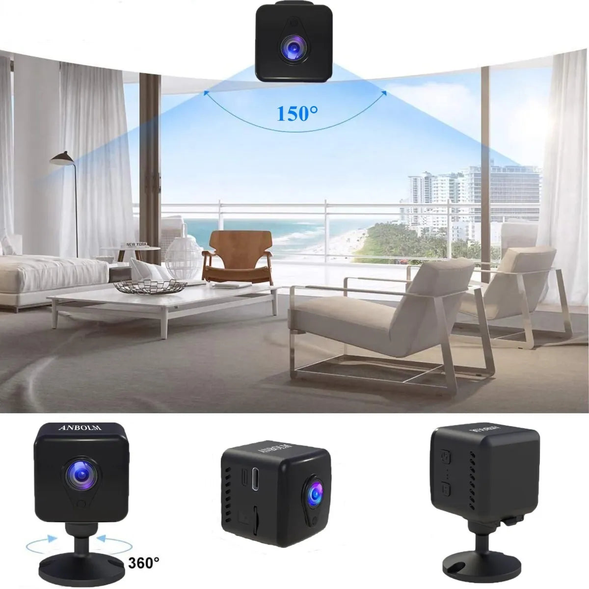 Cámara de Seguridad Portátil 1080P HD